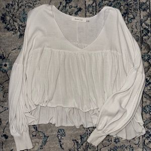 White Sweater Blouse